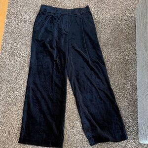 LOFT Black Velvet Peyton Trousers